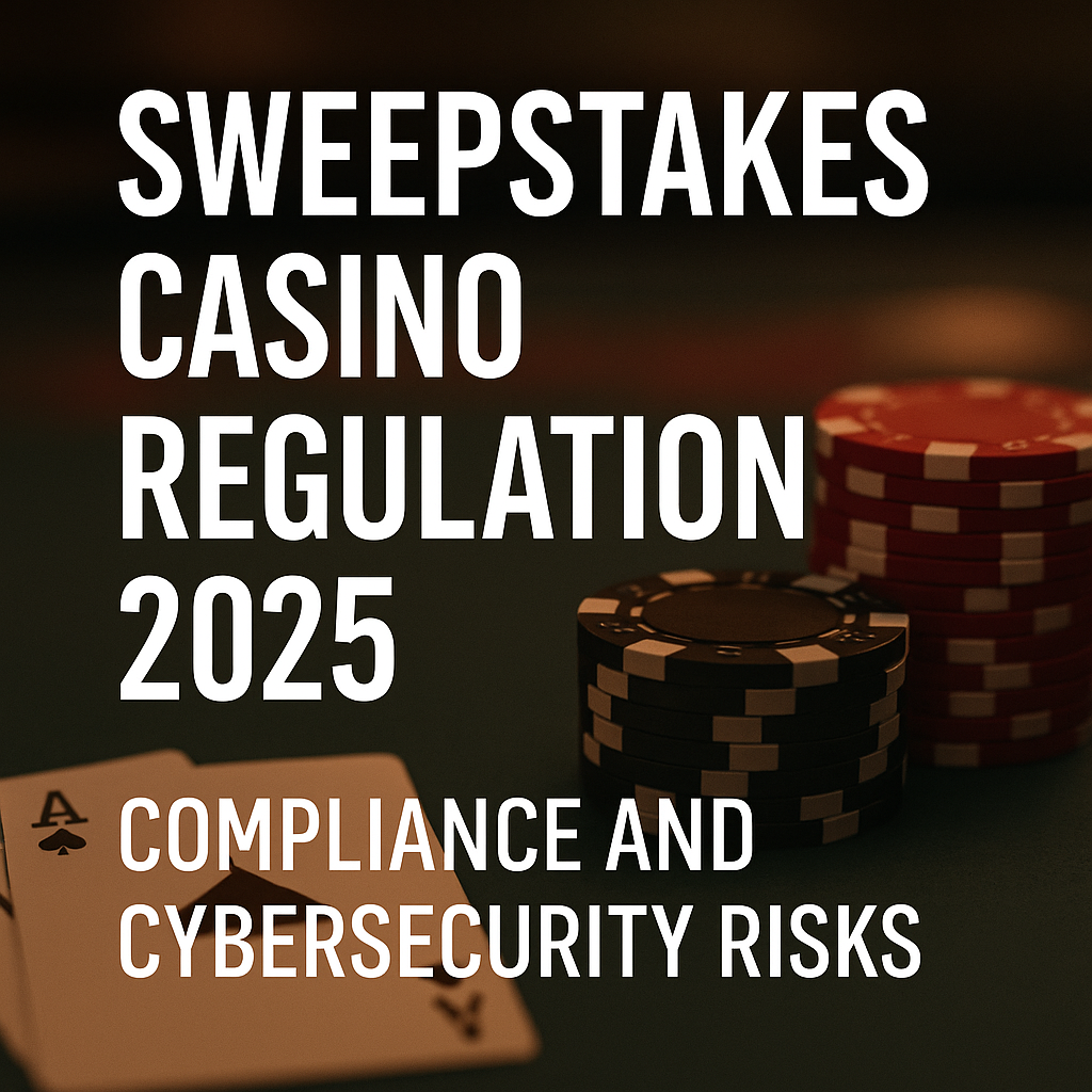 Sweepstakes casino regulation in the U.S. highlighting compliance and cybersecurity risks