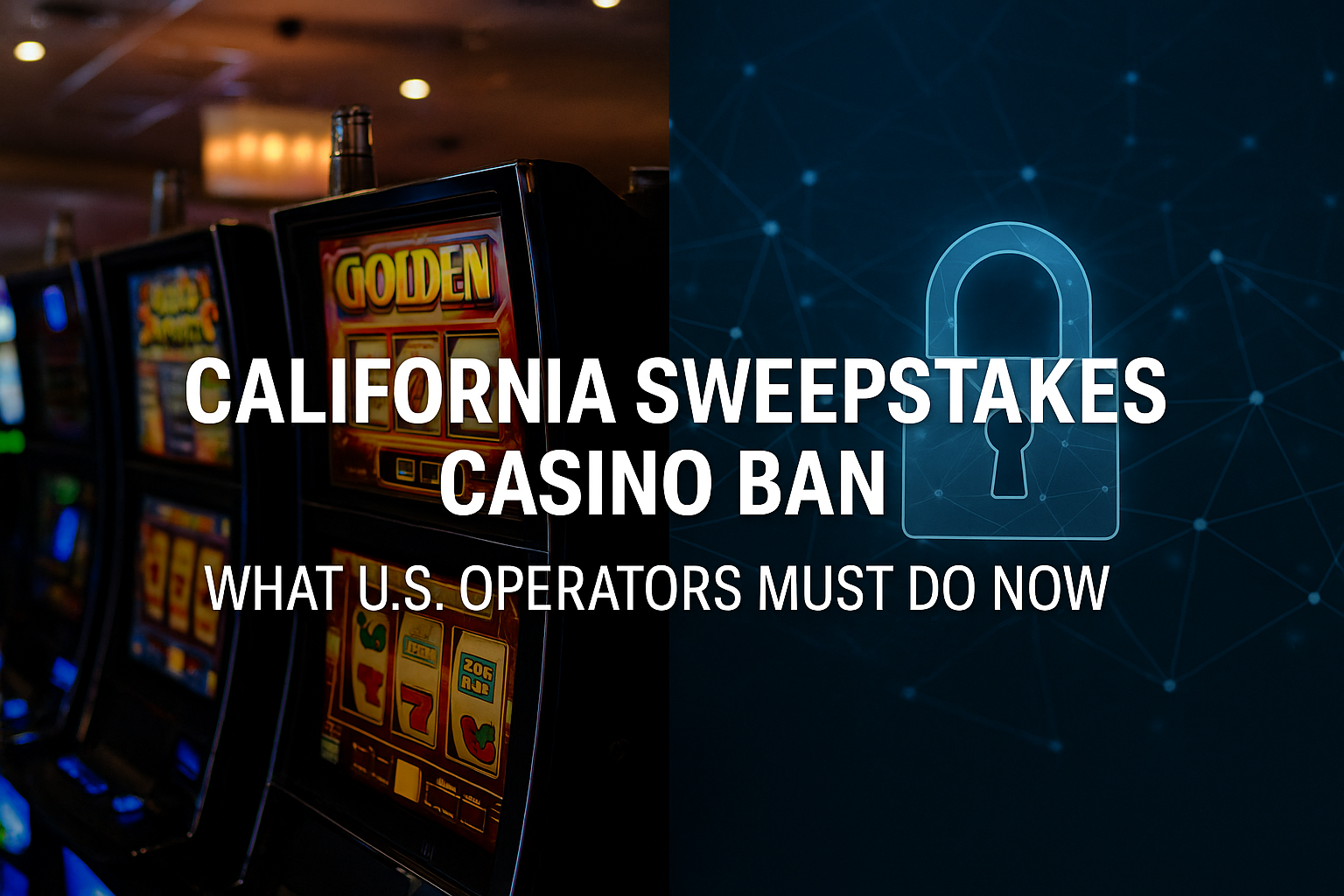 California Bans Sweepstakes Casinos — What U.S. Operators Must Do Now