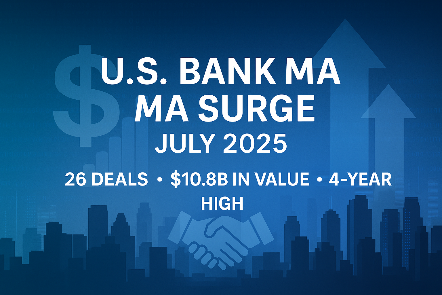 U.S. Bank M&A Activity Hits Four-Year High in July 2025