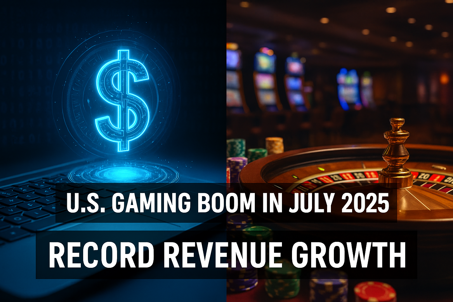 U.S. gaming revenue growth July 2025 — land & online gaming surge