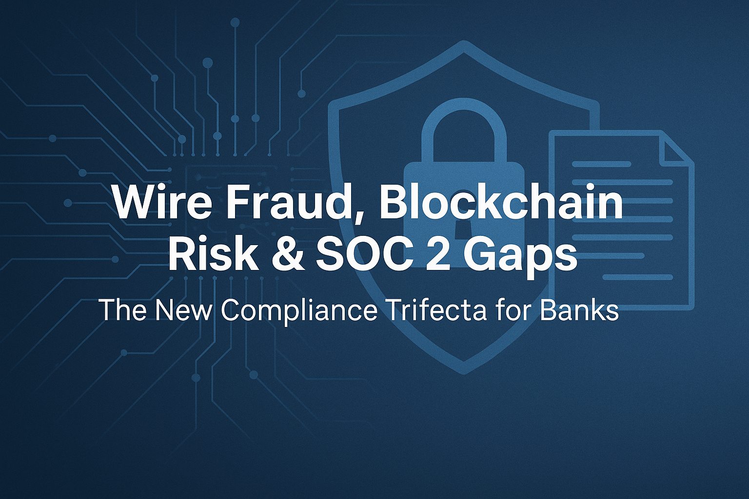 Wire Fraud, Blockchain Risk & SOC 2 Gaps: The New Compliance Trifecta for Banks